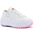 thumbnail image 4 of Tenis Chunky Plataforma Textil Mujer Moda Ligeros Blanco blanco 24, 4 of 5