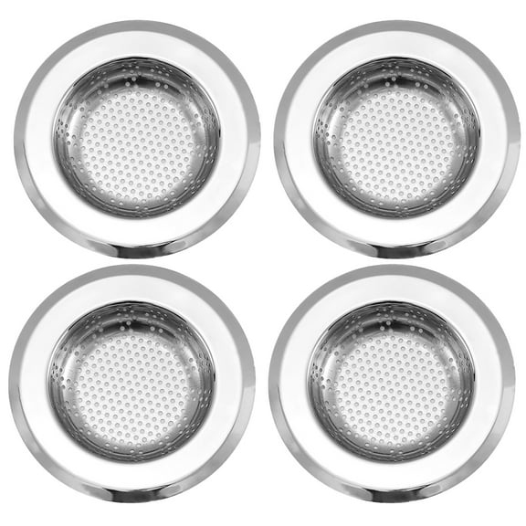 MUSEYA Sink Food Catcher Kitchen Use Sink Strainer Mesh Silver 4Set