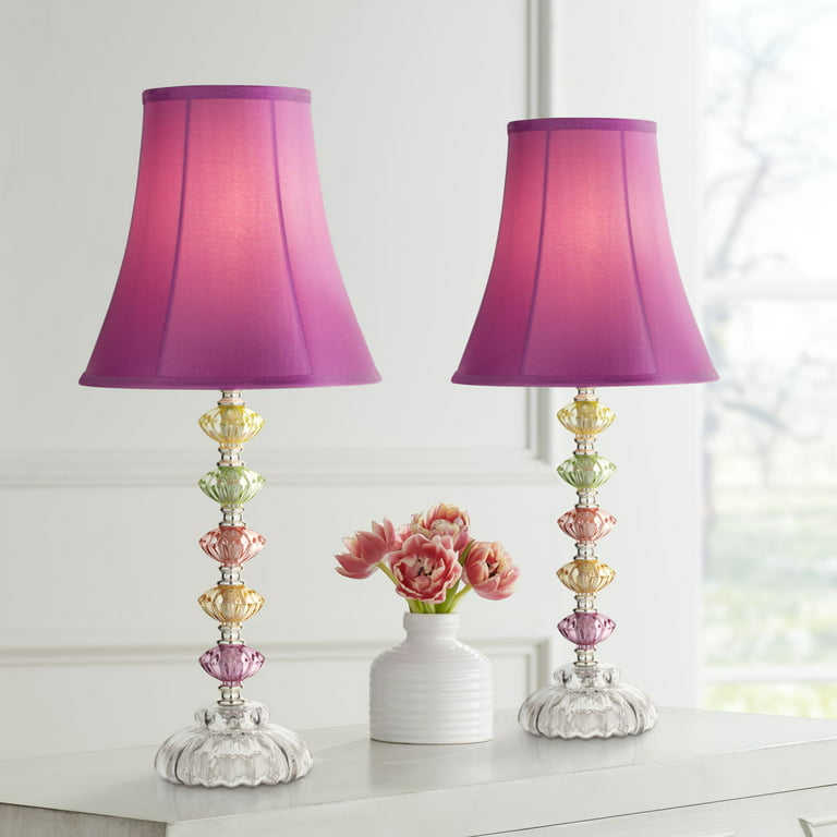 360 Lighting Bohemian Accent Table, Pink Large Lamp Shades For Table Lamps