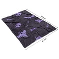 thumbnail image 4 of Pumpkin Patch Halloween Blanket - Vintage Spooky Style with Black Cat 50x60 Inch Cozy Plush Throw, 4 of 5