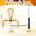 thumbnail image 2 of Uxcell Swivel Clasps Hook, ID Detachable Snap Hook with Screwdriver Gold 1-1/2 Inch, 2 of 7