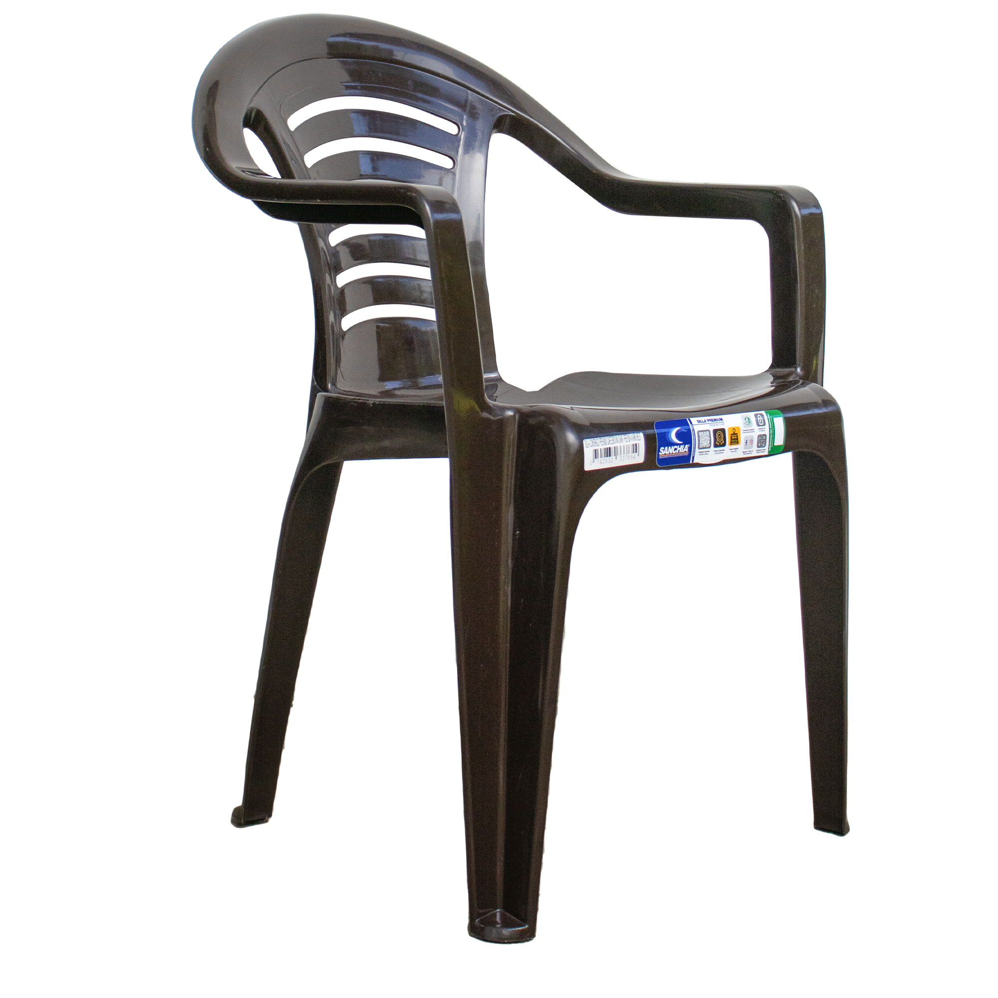 Sanchia Brown Outdoor Plastic Chair for Adults