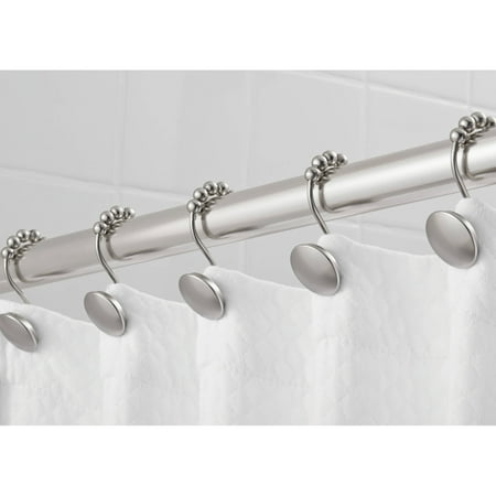 - Hotel Style Peyton Roller Bead Glide Shower Curtain Hooks / Rings
