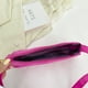 thumbnail image 3 of Bolso de mano de nailon para mujer, bolso de hombro para axilas de viaje (rosa roja), 3 of 9