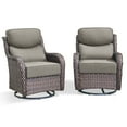 thumbnail image 5 of POCASSY Outdoor Swivel Rocker Patio Swivel Chairs Set of 2, 6-Inch Thick Seat Cushions Outdoor Wicker Swivel Glider Rocking Chairs with High Back for Porch Deck - Gray, 5 of 11