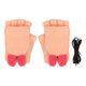 thumbnail image 1 of Manoplas calefactoras de 5 V, fuente de alimentación USB con cubierta plegable para los dedos, lindos guantes calefactables eléctricos de punto para montar en invierno, color rosa, 1 of 8