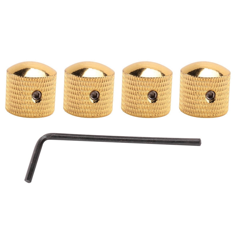 32Pcs Metal Volume Tone Dome Tone Guitar Speed Control Knobs with Screws
