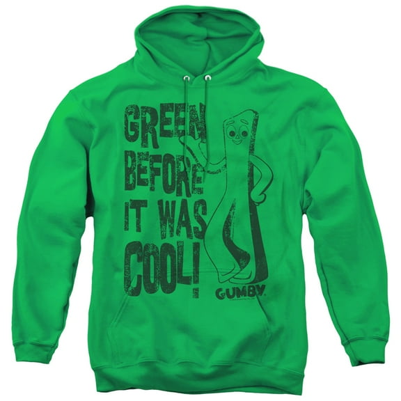 Gumby Cool Green Adult Pullover Hoodie Sweatshirt Kelly Green