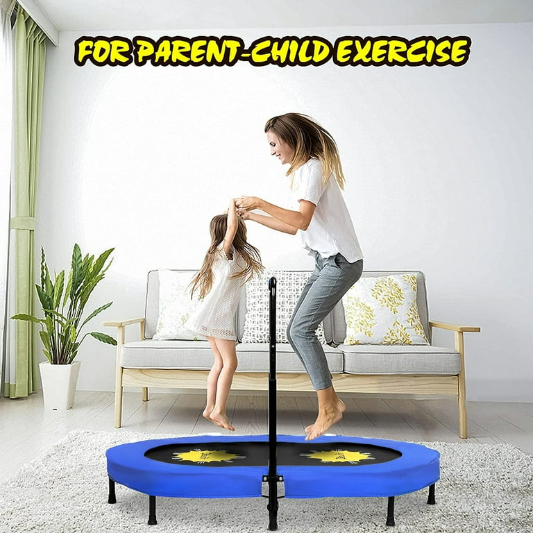 50 inch Fitness Trampoline with Adjustable Handle Cardio Exercise