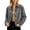 Gray, variant on Tqcoqu Suede Jackets for Women 2026 Casual Button Down Cropped Jacket Fall Long Sleeve Outerwear Coats Work Office Clothes
