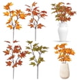 thumbnail image 5 of 15.3 Inch Faux Maple Leaf Branches - 4 Pack Artificial Fall Greenery Stems for Thanksgiving, Halloween & Seasonal Home Decor, 5 of 6