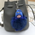 thumbnail image 6 of Naierhg Doll Keychains Fluffy Sleeping Baby Multi-colored Knitted Hat Wear Baby Key Ring for Women, 6 of 8