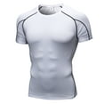 thumbnail image 3 of Camisa Pack de 3 camisetas de manga corta para hombre de secado rápido para correr fitness entrenamiento atlético camiseta camiseta básica, 3 of 7