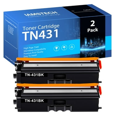 Amstech 2-Pack Compatible Toner for Brother TN431 TN 431 TN-431 TN433 TN-431BK Black Toner for Brother HL-L8260CDW L8360CDW L8360CDWT MFC-L8610CDW L8900CDW Printer Ink