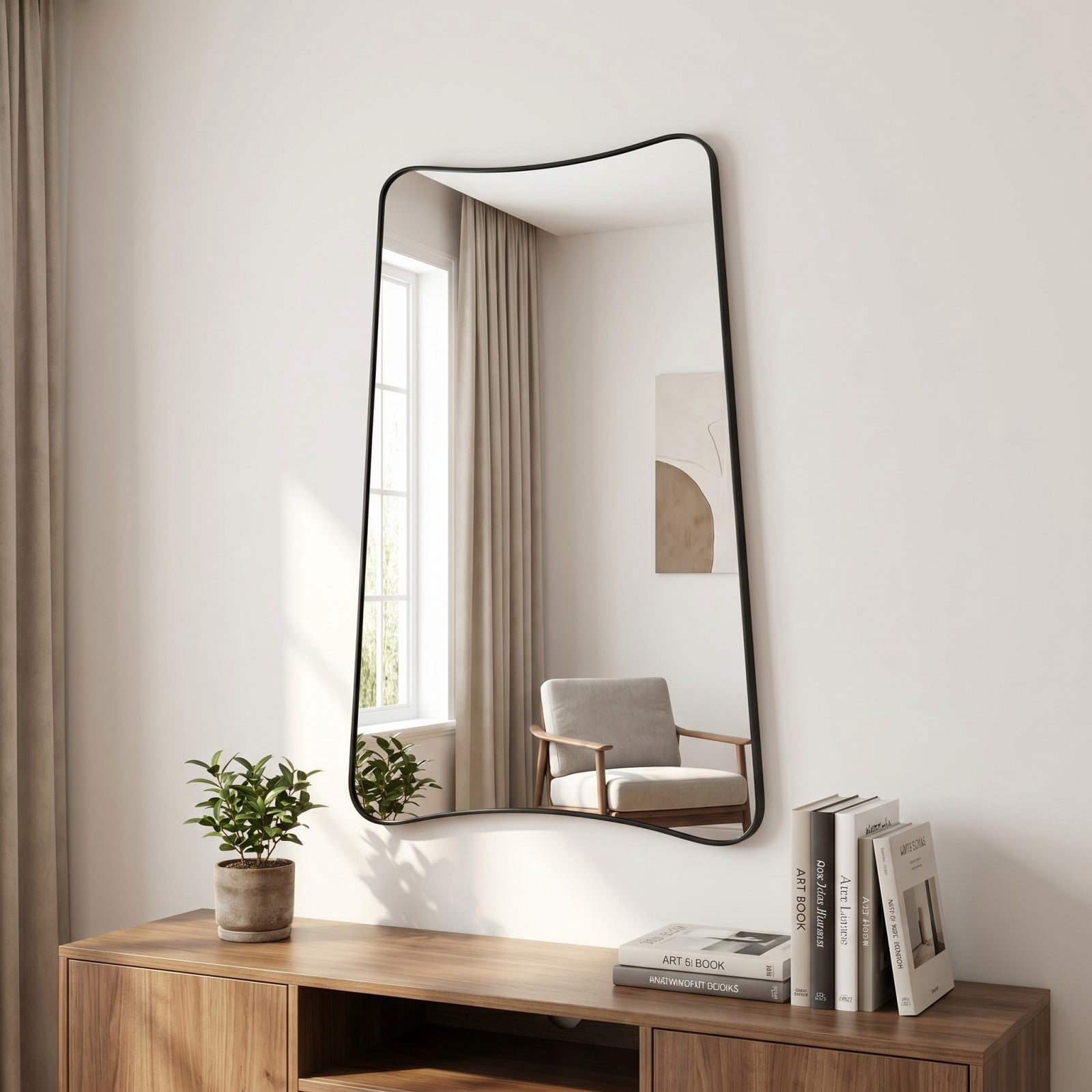 Gleamira 22"x32" Irregular Wall-mounted Bathroom Mirror Vanity Decorative Mirror