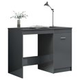 thumbnail image 1 of vidaXL Desk High Gloss Grey 100x50x76 cm Engineered Wood, 1 of 5