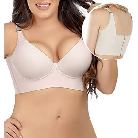 

Filifit Sculpting Uplift Bra Fashion Deep Cup Bra Hide Back Fat Bra Full-Back Coverage Sport Bra