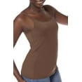 thumbnail image 3 of Amoena Womens Valletta Leisurewear Organic Cotton Pocketed Camisole Mastectomy Top with Built-in Shelf Bra/Breast Support Mocha 10, 3 of 4