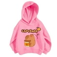 thumbnail image 3 of lnmuld Girls Tops Girls Hooded Sweatshirt Capybara Print Casual Loose Fit Long Sleeve Top for Toddler Kids Soft Comfortable Autumn Winter Outfits Size:2-3 Years, 3 of 5