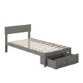 thumbnail image 3 of AFI Boston 14" Twin Wood Platform Bed Frame with Foot Drawer Storage, Grey, 3 of 5