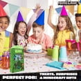 thumbnail image 4 of Bolsas de regalo para fiestas de Minecraft, 10 unidades, para niños, con hoja de pegatinas, 4 of 6