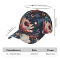thumbnail image 2 of Sikiie Colorful Flower Peacock Unisex Vintage Washed Unstructured Baseball Cap Soft Cap Adjustable Unisex Baseball Hat Dad Hat, 2 of 6