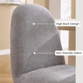thumbnail image 5 of Guyou Mid Century Swivel Chairs - Set of 4, High Back Chenille Dining Chairs 24" Wide, Armless Upholstered Chairs for Living Room & Dining Room, Grey, 5 of 7