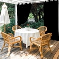 thumbnail image 2 of Black Outdoor Curtains for Patio Waterproof, Windproof Privacy Curtains with Weighted Bottom, Solid Color Farmhouse Black Outside Drapes for Picnic Garage Backyard Cabana 54"x108" 1 Panel, 2 of 8
