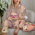 thumbnail image 6 of Uemuo Cute Lamas Pattern Womens Pajama Sets,PJ Set for Women,Pajamas for Women Logo,Long Sleeve Pajama Set for Women,Soft Long Sleeve Top With Pants-X-Large, 6 of 9