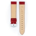 thumbnail image 3 of Hirsch Kent Artisan Leather Watch Strap - Red - L - 20mm - Silver Buckle, 3 of 9