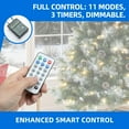 thumbnail image 3 of Dextrus 4.5ft Prelit Christmas Tree, Scotch Holiday Christmas Pine Tree with 396 Branch Tips,150 Warm-White  Lights & 34 Pine-Cones, Remote Control, 11 modes, Green, 3 of 9