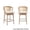 Linen Beige-White Washed Wood, variant on Dayalane 26" Modern Farmhouse Swivel Bar Stools Set of 2, Linen Upholstered Counter Height BarStools with Rattan Barrel Cane Back, Boho White Washed Oak Wooden Island Chairs for Kitchen Pub, Beige
