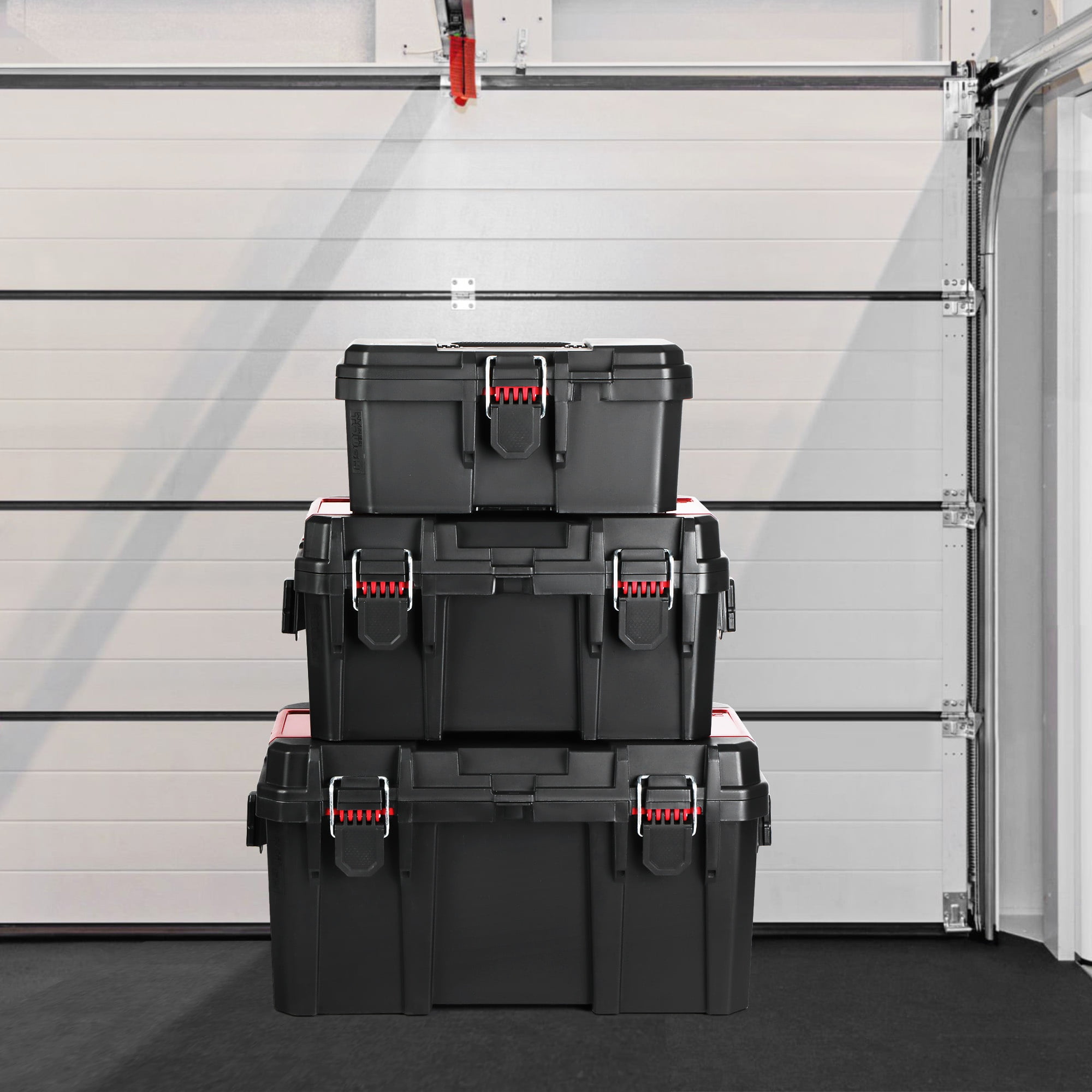 Hyper Tough 16-Inch Toolbox – Heavy-Duty Resin Storage with Padlock Security