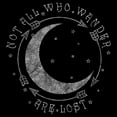 thumbnail image 2 of Women's Lost Gods Crescent Moon Not All Who Wander Are Lost  Graphic T-Shirt, 2 of 4