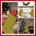 thumbnail image 7 of Uemuo Yellow Checkered Plaid Print Christmas Stockings, 18inch Xmas Hanging Stocking Decorations for Christmas Party Family Decor, 7 of 7