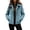 C-Blue364, variant on DHFJKG Winter Coats For Women Fluffy Long Sleeve Collared Solid Color Zip Up Jacket With Pockets Fuzzy Stylish Outerwear