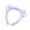 Purple, variant on mdesiwst Hair Hoop Toothed Anti-Slip Plush Headband with Bear Ears Decor Fluffy Elastic Face Washing Makeup Hairband