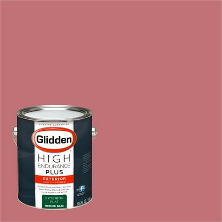 Glidden High Endurance Plus Exterior Paint and Primer, Lipstick, #90RR 28/359