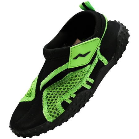 

NORTY Toddler Boys Water Shoes Male Lake Aqua Socks Black Lime 8