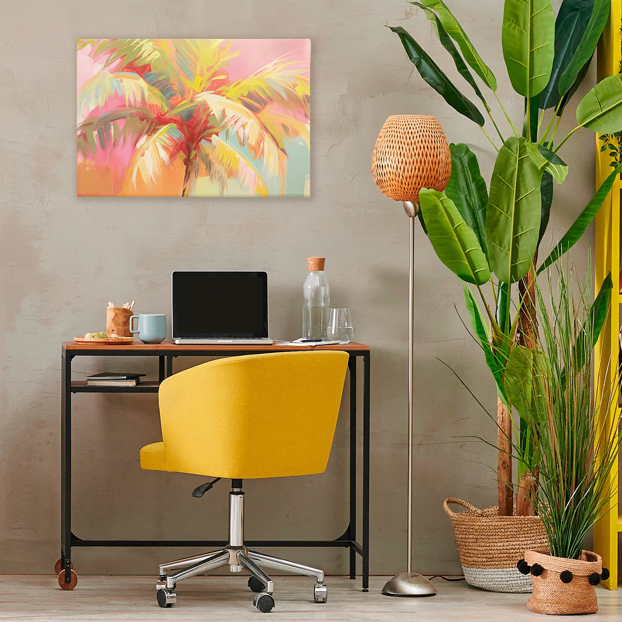 Stupell Industries Warm Palm Leaf Impressions Canvas Wall Art, design by Jacky Ngan