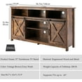 thumbnail image 3 of ANPOO Farmhouse TV Stand for 65 inch TVs, Rustic Entertainment Center TV Cabinet Stands with Power Outlets and LED lights, 3 of 7