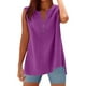 thumbnail image 1 of Camisa sin mangas con cierre de botones para mujer para el verano: informal para el día a día, color liso, versátil con vaqueros/pantalones., 1 of 4