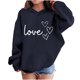 thumbnail image 1 of Sudadera con capucha y estampado de corazón de San Valentín, sudadera de manga larga para niños y niñas, chaqueta para niñas de talla mediana y grande., 1 of 7