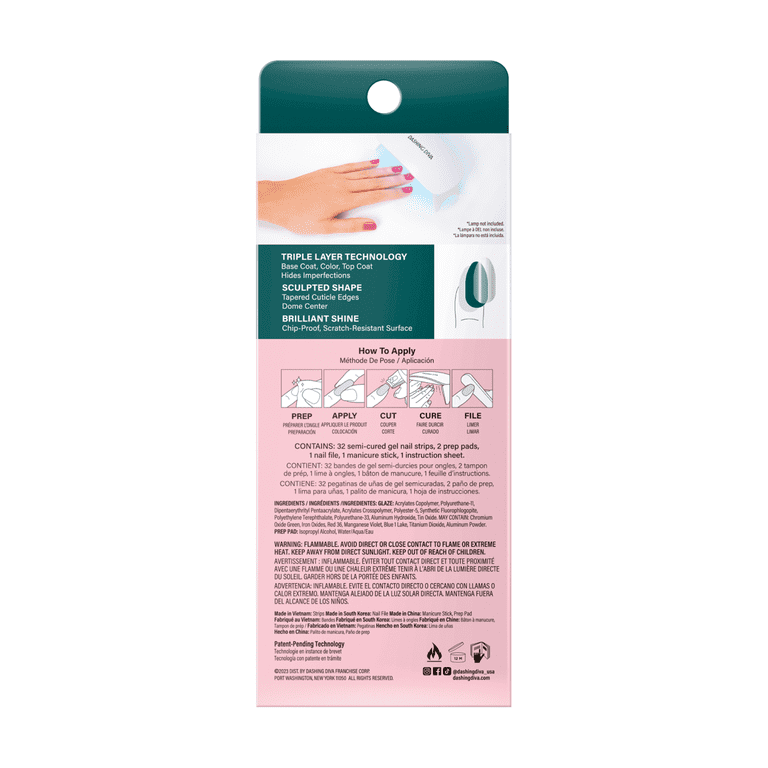 Dashing Diva Glaze Semi-Cured Gel Nail Stickers, Stone Cold photo 7