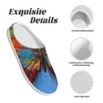 thumbnail image 5 of Fotbe Oil Painting Beautiful Butterfly Pattern Women's Fuzzy Curly Fur Memory Foam Loafer Slippers Indoor Outdoor Slippers Winter Home Shoes-37/38, 5 of 7