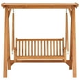 thumbnail image 6 of vidaXL Solid Teak Wood Swing Bench with Multi Colors Cushion Garden Seating, 6 of 14