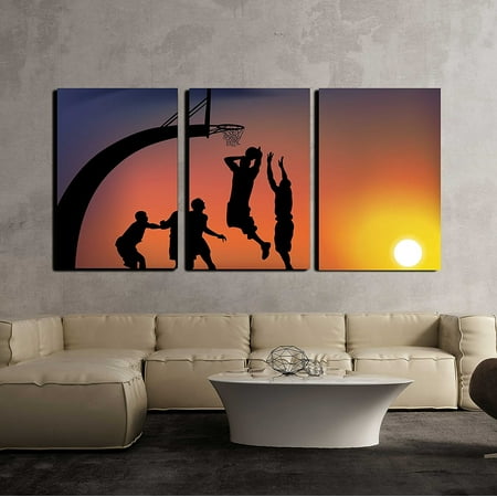 Wall26 3 Piece Canvas Wall Art Vector Basketball Modern Home Decor Stretched And Framed Ready To Hang 24 X36 X3 Panels Wall26 3 Piece Canvas Wall Art Vector Basketball Modern Home Decor Stretched And Framed Ready To Hang 24 X36 X3 Panels