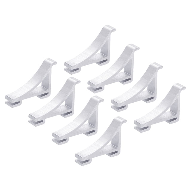 Unique Bargains Freezer Shelf Clips, Refrigerator Clip Kits Cooler Shelf Support 1.57x0.33x1' Silver