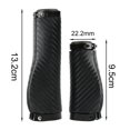 thumbnail image 4 of 2 empuñaduras de manillar de de plástico PU antideslizantes agarre bloqueo en empuñaduras de barra ergonómicas para piezas de , Corto Negro Largo Corto Negro Sunnimix Puños de manillar de bicicleta, 4 of 8