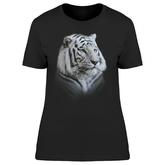 White Tiger's Portrait T-Shirt Women -Image by Shutterstock, Female 3X-Large